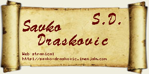 Savko Drašković vizit kartica